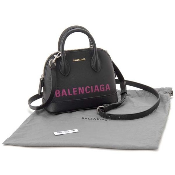 Balenciaga Shoulder Bag Leather Shoulder Bag Black Pink - Picture 4 of 5
